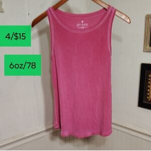 American Eagle Outfitters Ribbed Pink Sleeveless Tank